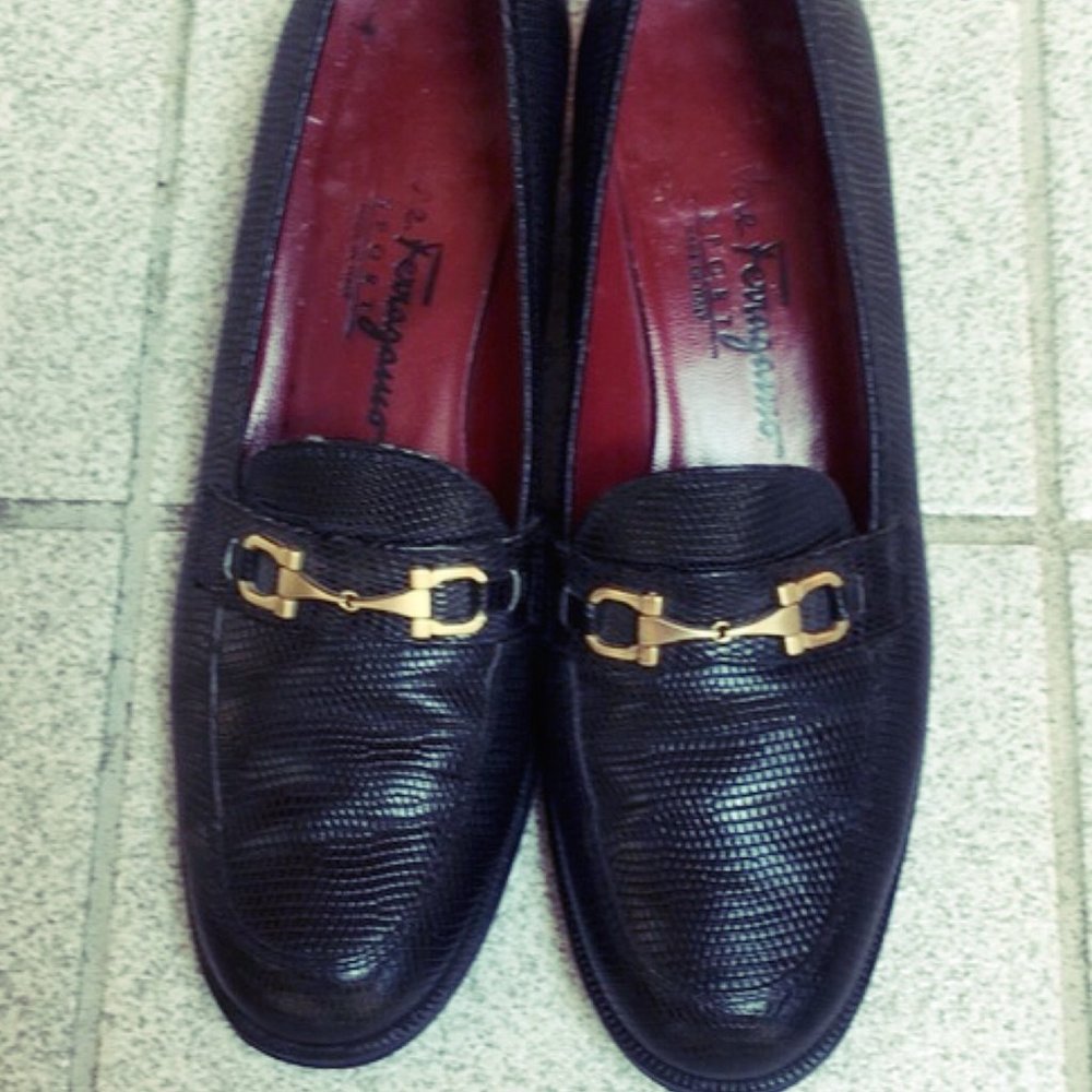 Authentic Ferragamo Leather Loafers
